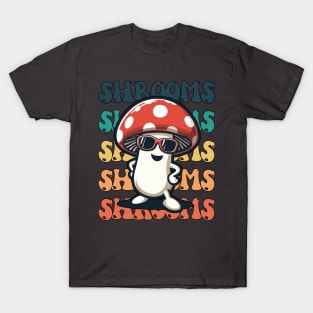 SHROOMS - Foraging - Fungi - Cottagecore - Retro T-Shirt
